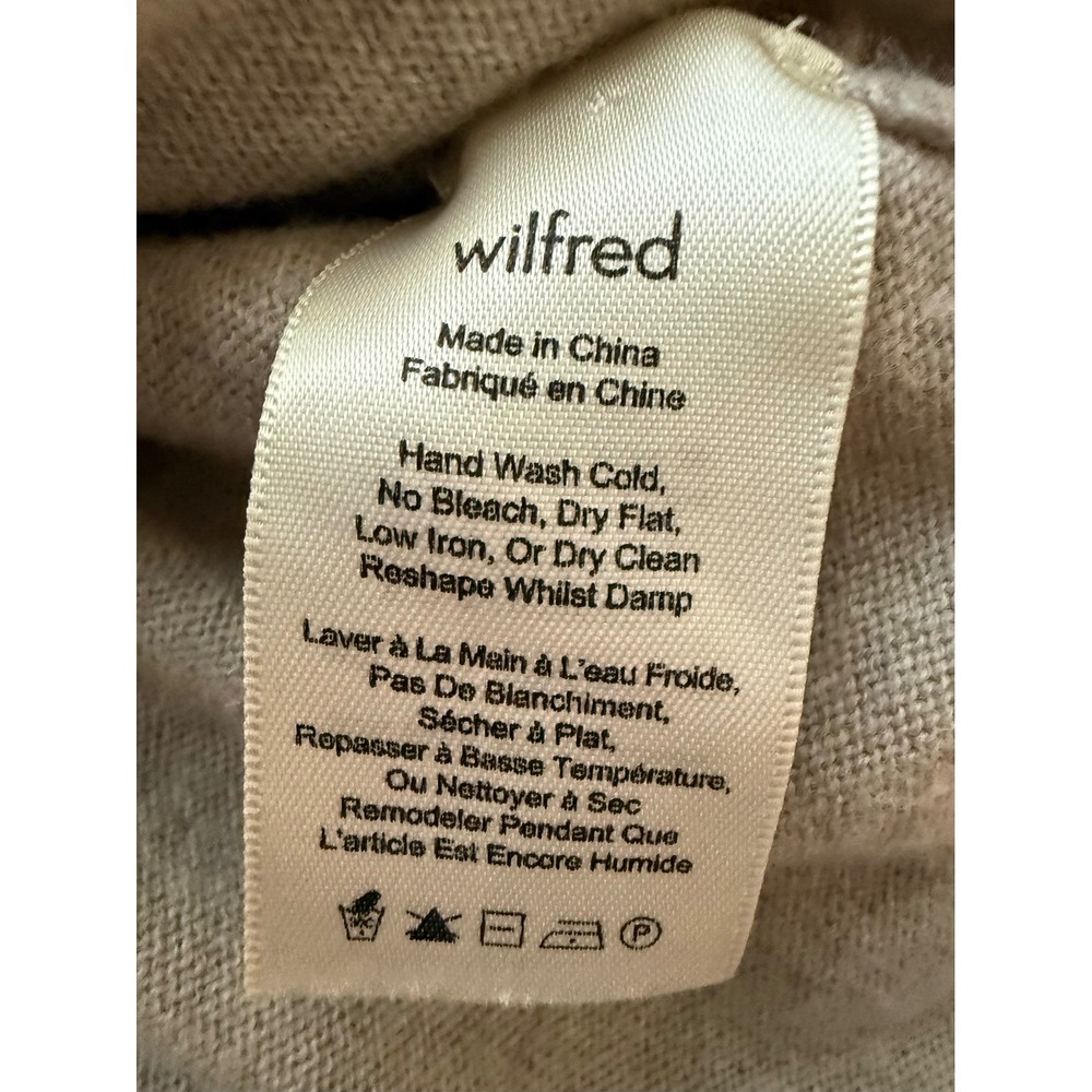 Wilfred Aritzia V-Neck Sweater Women S Grey Wool Cashmere Knit Pullover Luxury - Picture 7 of 9